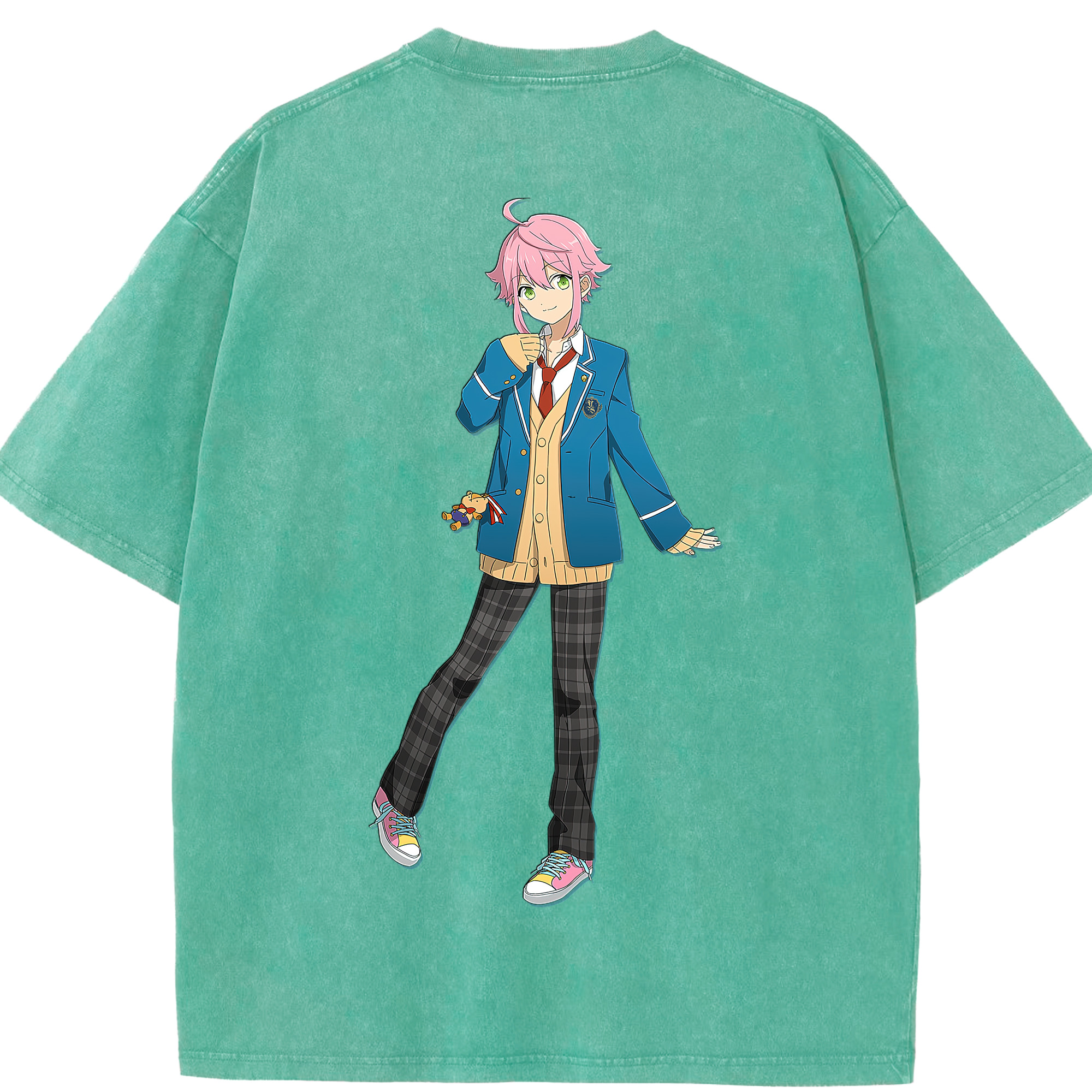 （画像用） あんさんぶるスターズ! Ensemble Stars 綿100% ヴィンテージ風 半袖Tシャツ（背面プリント）